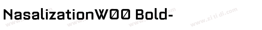NasalizationW00 Bold字体转换